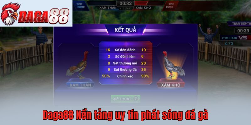 Daga88 Nền tảng uy tín phát sóng đá gà