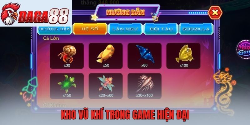 Kho vũ khí trong game hiện đại