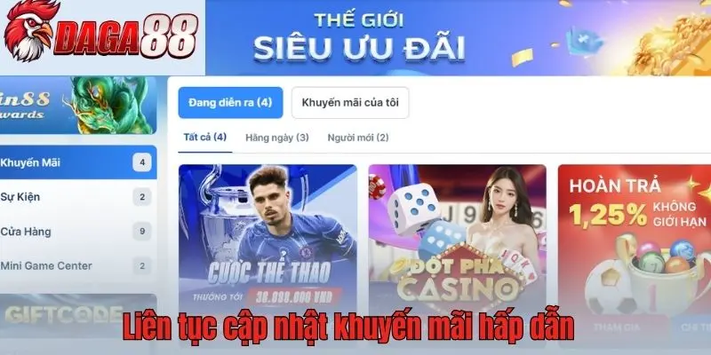 Liên tục cập nhật khuyến mãi hấp dẫn