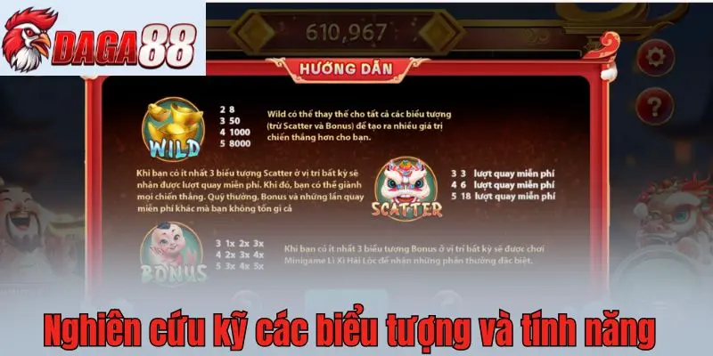 Nghiên cứu kỹ các biểu tượng và tính năng trong game