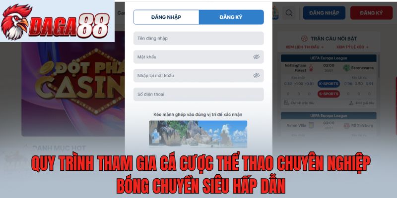 Quy trình tham gia cá cược thể thao chuyên nghiệp
